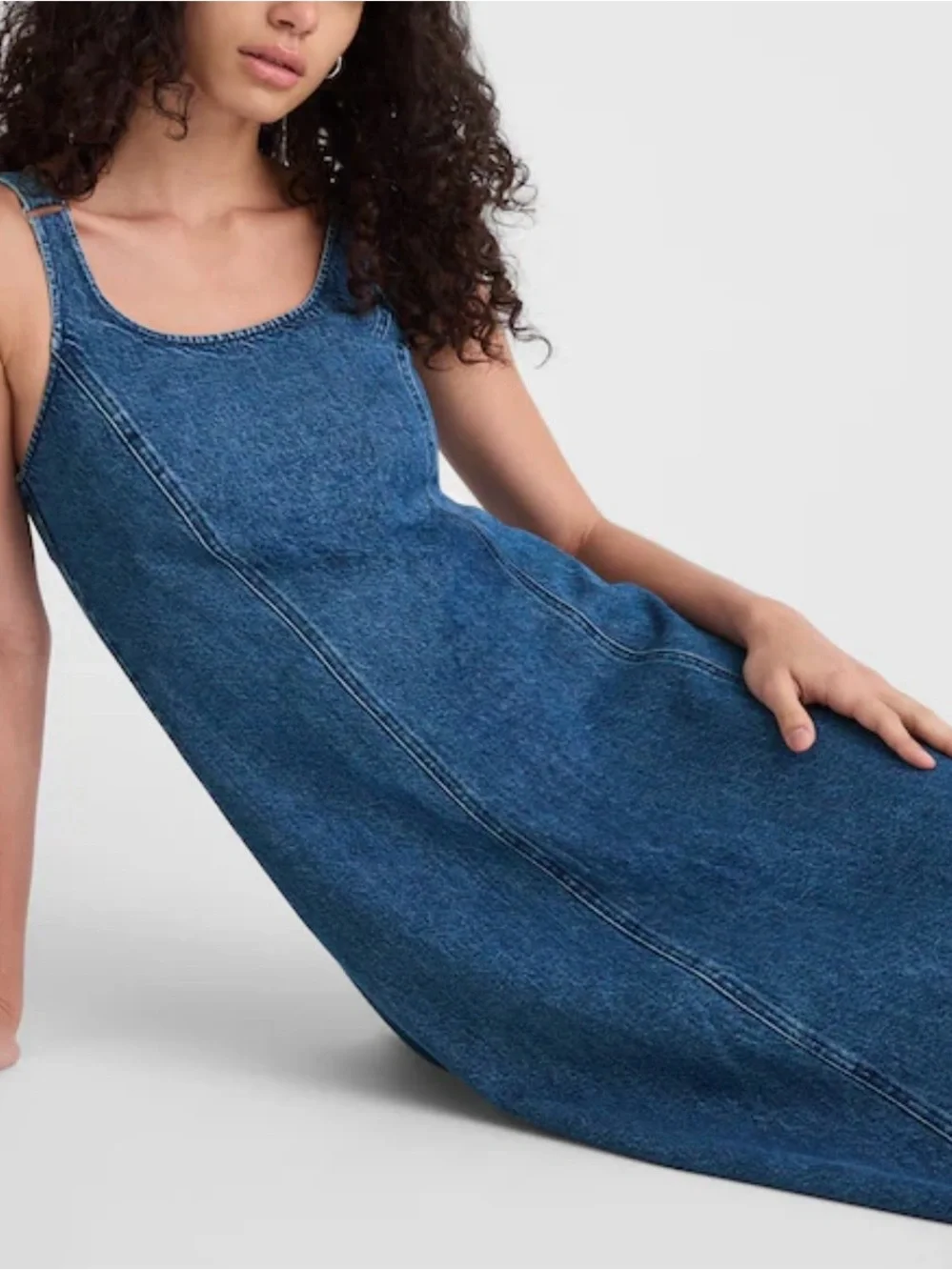 Madewell Denim Midi Dress XXS Adjustable Straps Fit & Flare NWT Fair Trade